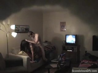 Two illicit lovers caught on cam while fucking